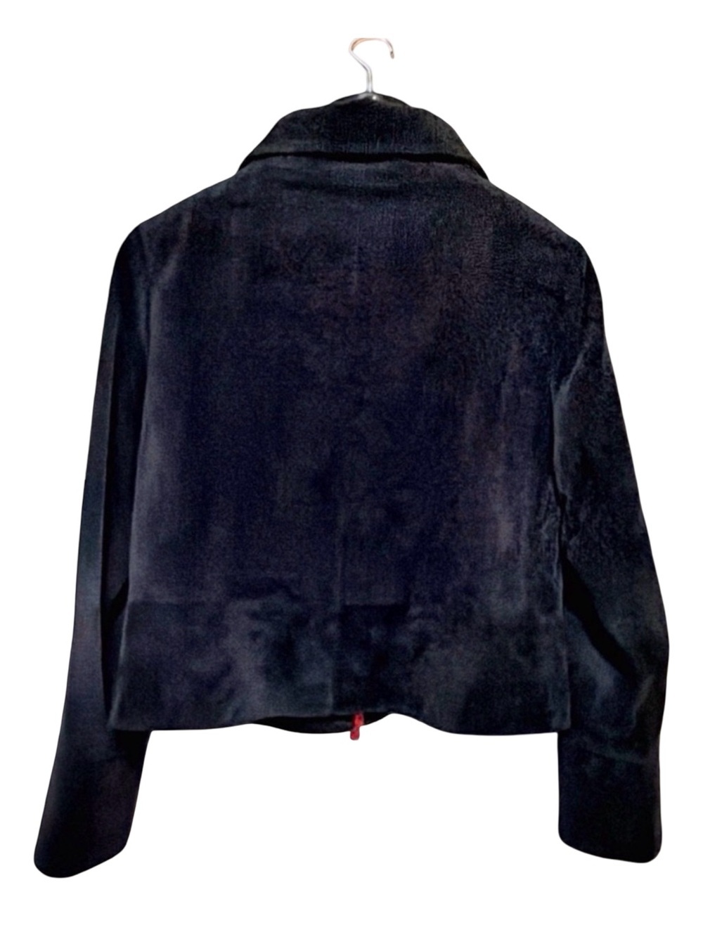 600 West Women's Black Velour Track Suit Set | Red Zip | Jacket M | Pants 6 - Picture 7 of 16